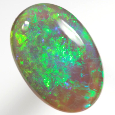 SOLID BLACK CRYSTAL OPAL Bright sparkling greens  SEE VIDEO